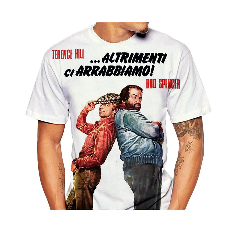 Summer Hill Clothing - バッド・スペンサー・テレンス・ヒル Tシャツ 3Dプリント ストリートウェア メンズ レディース