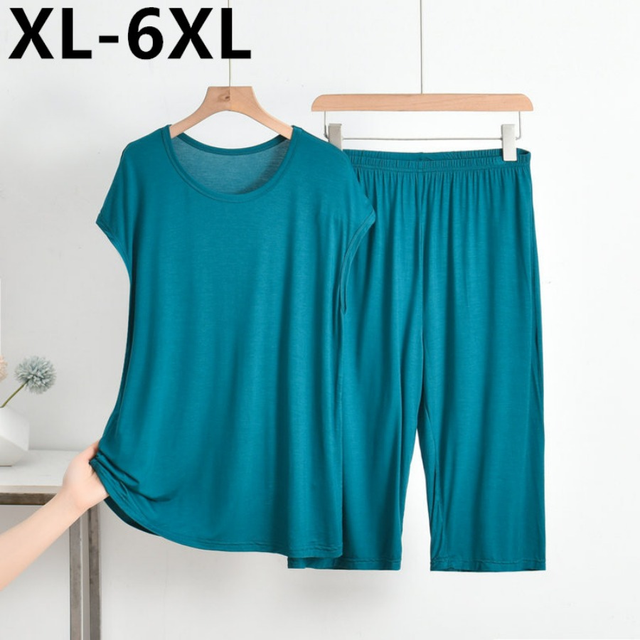 Xl Summer Clothing - 2026 女性の夏モーダル 2 ピースホームウェアセット O ネック