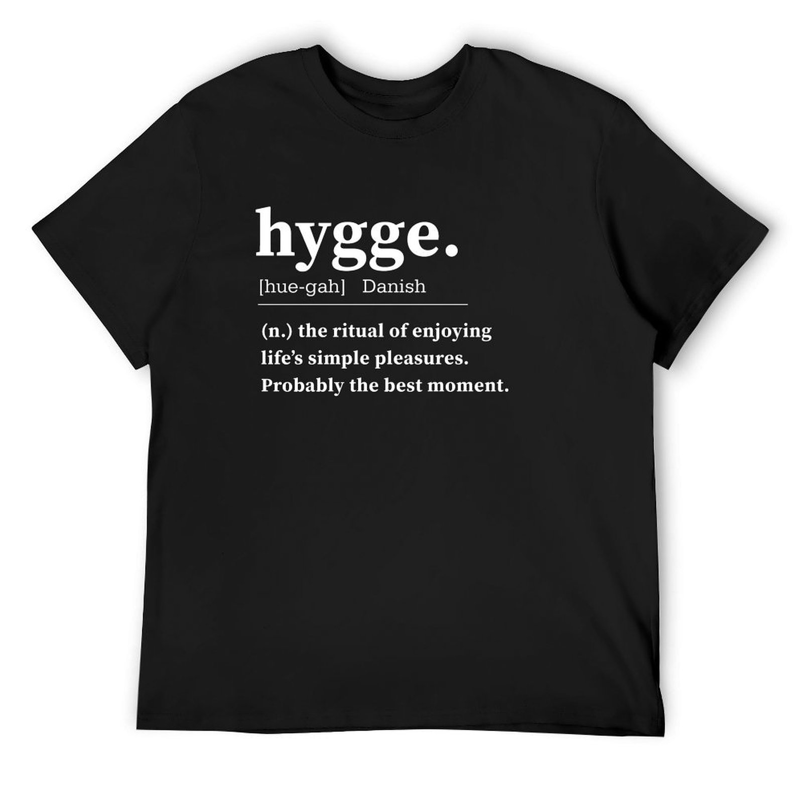 Summer Clothing Aesthetic - Hygge 定義引用デザイン Tシャツトッピングだぶだぶのシャツ美的服男性服