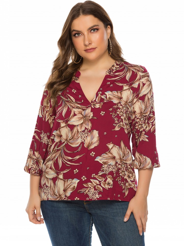 Xl Summer Clothing - 女性のプラスサイズ XL-4XL カジュアル長袖 Tシャツビッグサイズ 3XL スネークパターンブラウストップ女性服特大春夏