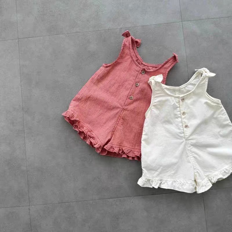 Summer Clothing For Babies - HY2831 女の子用サマーロンパース、ビブとショートパンツ付き、幼児服、乳幼児用ワンピーススーツ、ベビーガールズ用