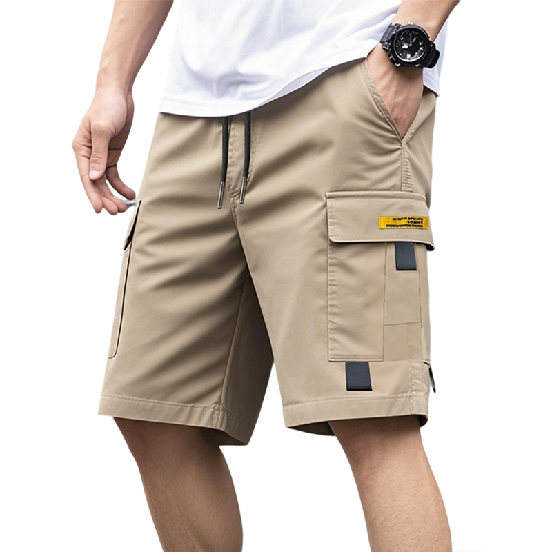 夏のメンズソリッドカラーカーゴショーツアウトドアマルチポケッ - Summer Clothing Work のレビューと価格