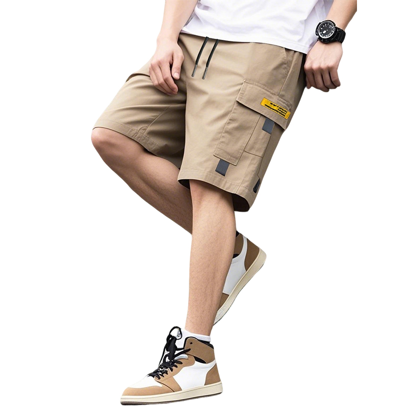 夏のメンズソリッドカラーカーゴショーツアウトドアマルチポケッ - Summer Clothing Work のレビューと価格