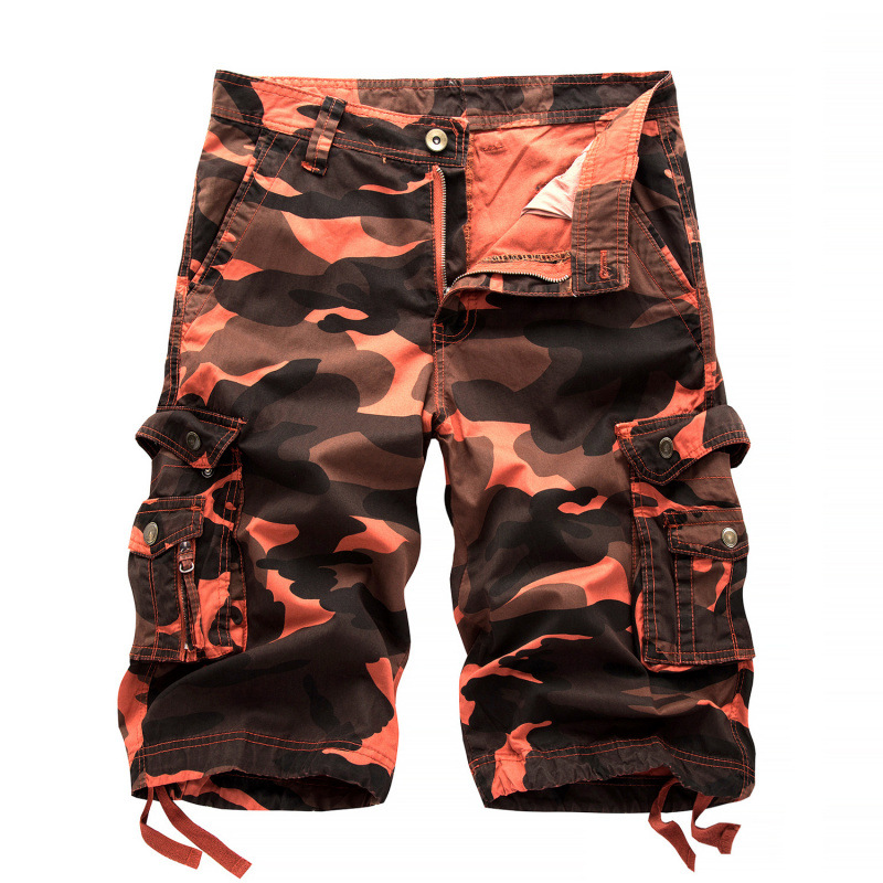 メンズ ブルー カモフラージュ 膝丈ワークショーツ、春と夏用 - Summer Clothing Work のレビューと価格
