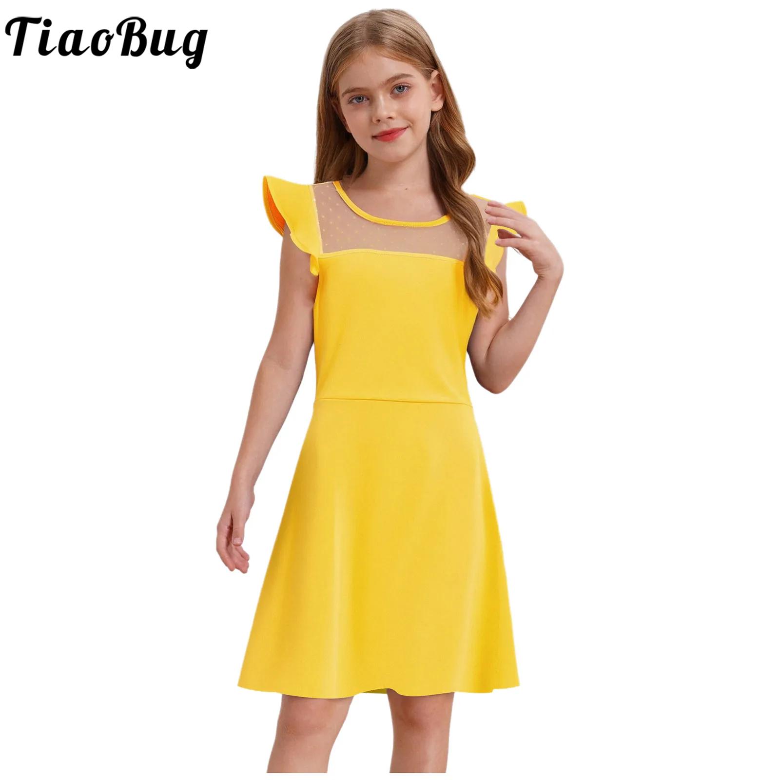 10代の女の子の夏のドレス、ラッフルスリーブ、ドット柄、シー - Summer Clothing Teens のレビューと価格