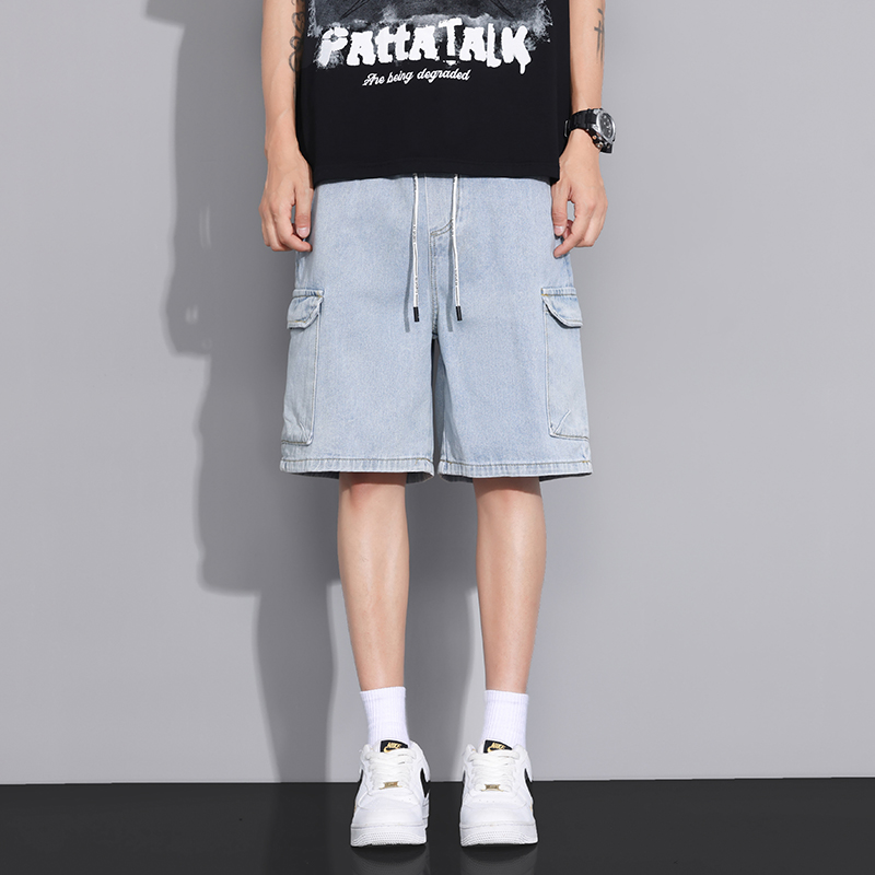 2025 夏の作業着デニムショートパンツメンズ多用途ルーズ韓 - Summer Clothing Styles Men のレビューと価格
