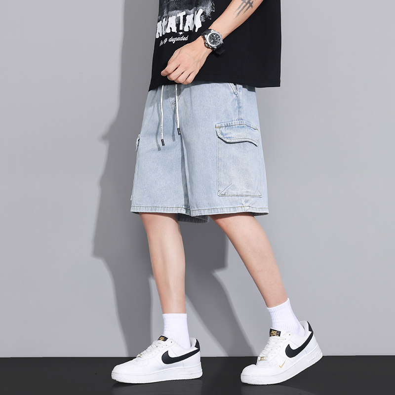 2025 夏の作業着デニムショートパンツメンズ多用途ルーズ韓 - Summer Clothing Styles Men のレビューと価格