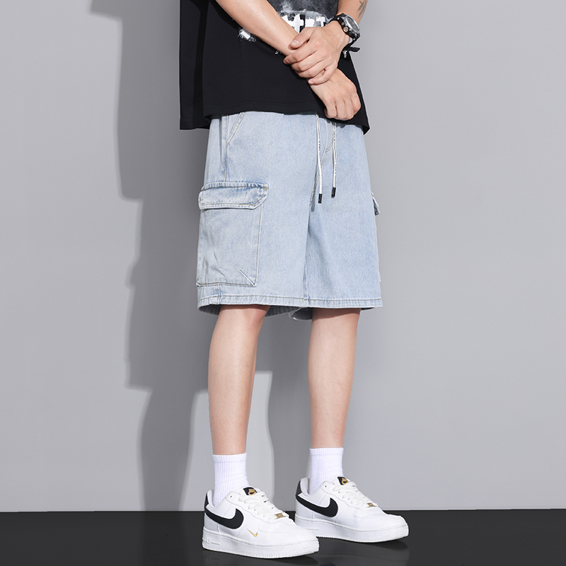 2025 夏の作業着デニムショートパンツメンズ多用途ルーズ韓 - Summer Clothing Styles Men のレビューと価格