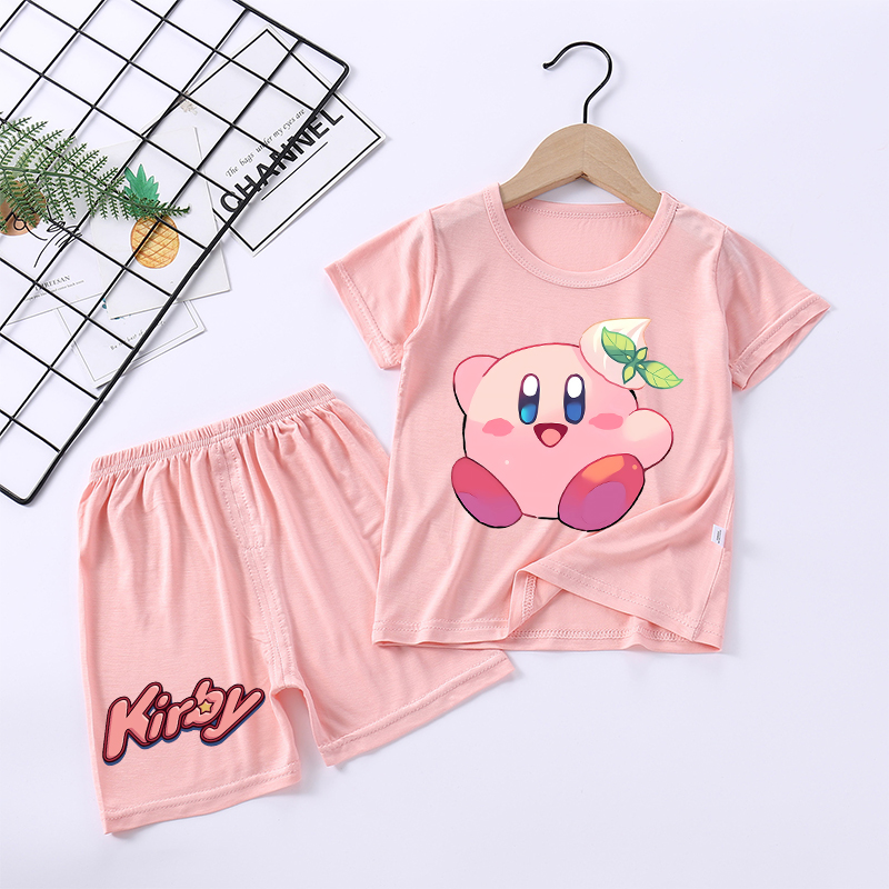 新しいカービィガールパジャマかわいい漫画パジャマセット子供か - Summer Clothing For Babies のレビューと価格
