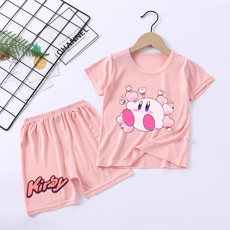 新しいカービィガールパジャマかわいい漫画パジャマセット子供か - Summer Clothing For Babies のレビューと価格