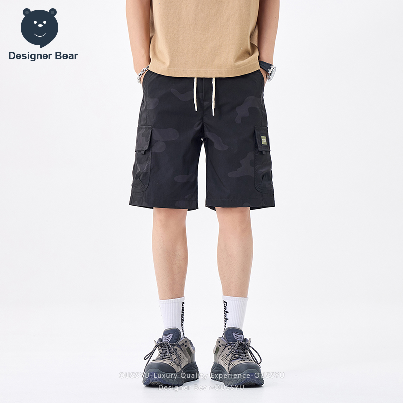 ブランド服夏カーゴ迷彩ショーツ男性マルチポケットだぶだぶの巾 - Summer Clothing Work のレビューと価格