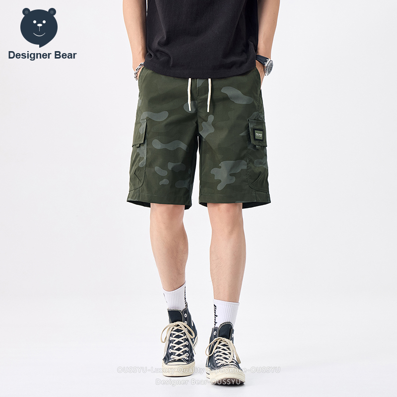 ブランド服夏カーゴ迷彩ショーツ男性マルチポケットだぶだぶの巾 - Summer Clothing Work のレビューと価格