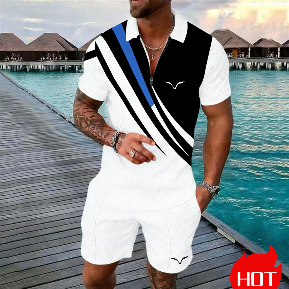 サマーセット ストライプ Y2Kファッション メンズ ポロシ - Summer Clothing Styles Men のレビューと価格