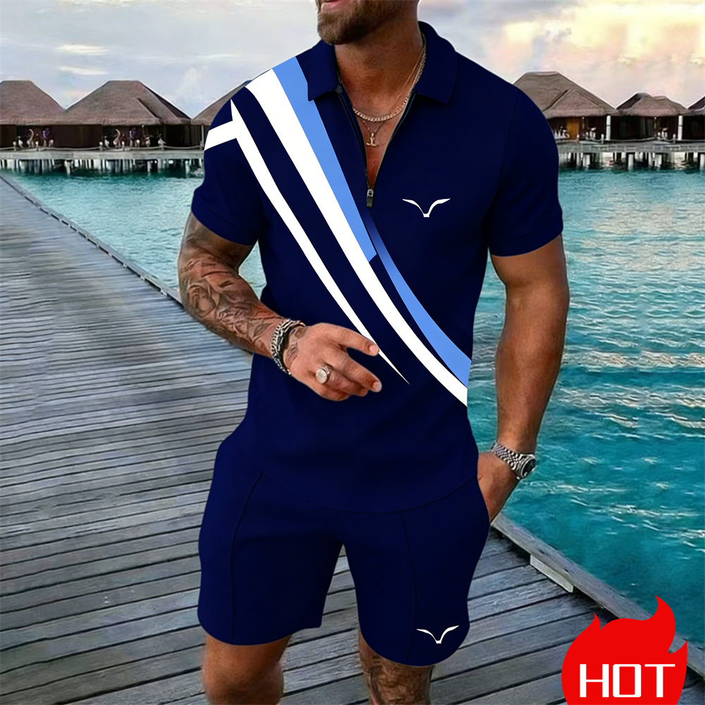 サマーセット ストライプ Y2Kファッション メンズ ポロシ - Summer Clothing Styles Men のレビューと価格