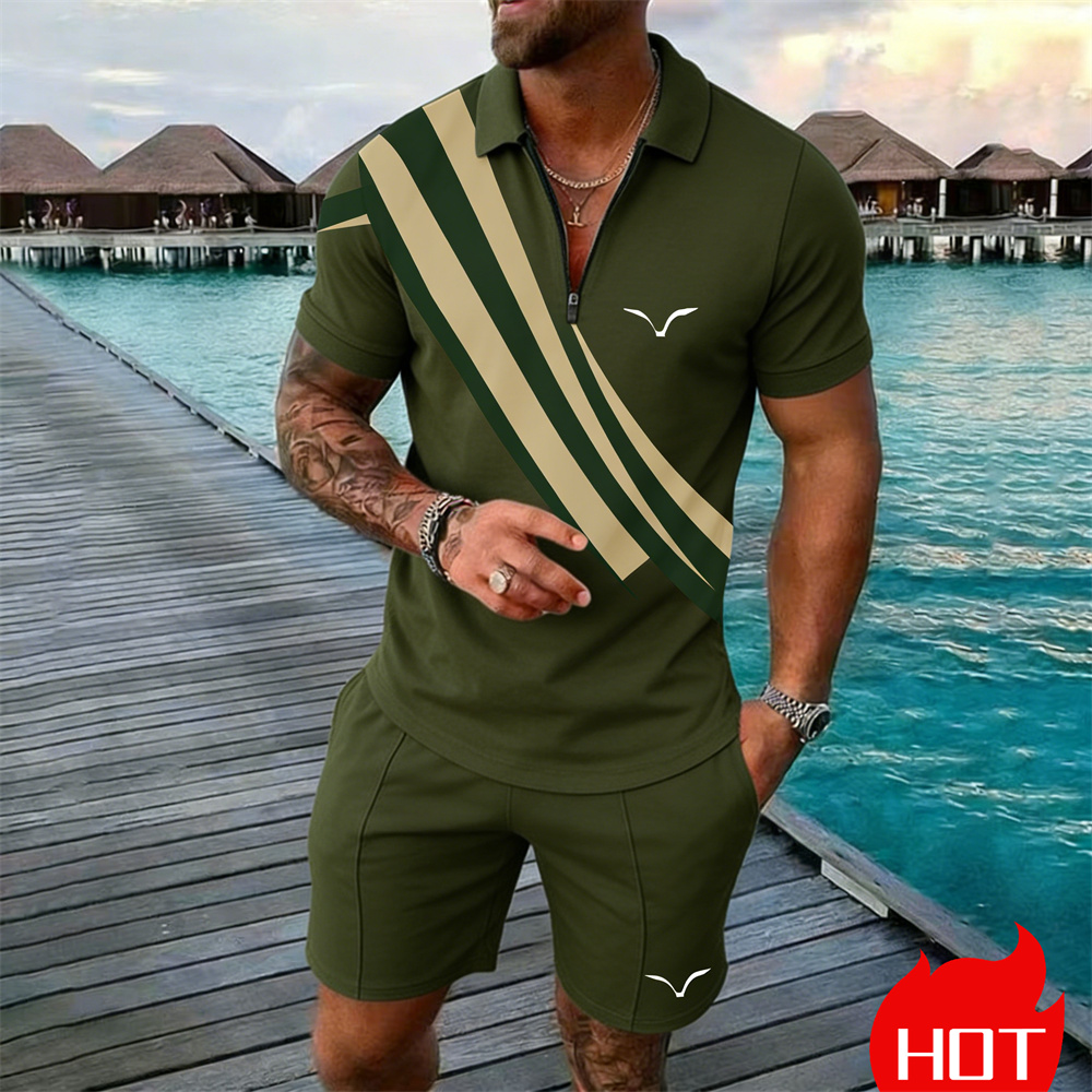 サマーセット ストライプ Y2Kファッション メンズ ポロシ - Summer Clothing Styles Men のレビューと価格