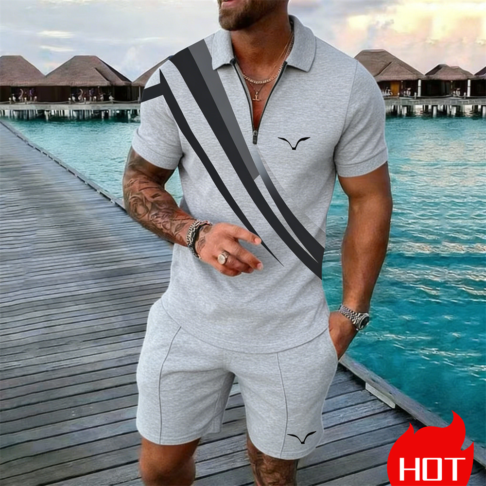 サマーセット ストライプ Y2Kファッション メンズ ポロシ - Summer Clothing Styles Men のレビューと価格