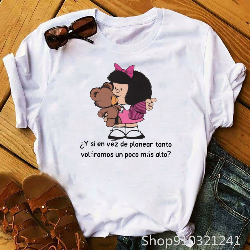 女性のためのユーモラスな夏のTシャツ,ファッショナブルな漫画 - Summer Clothing Teens のレビューと価格