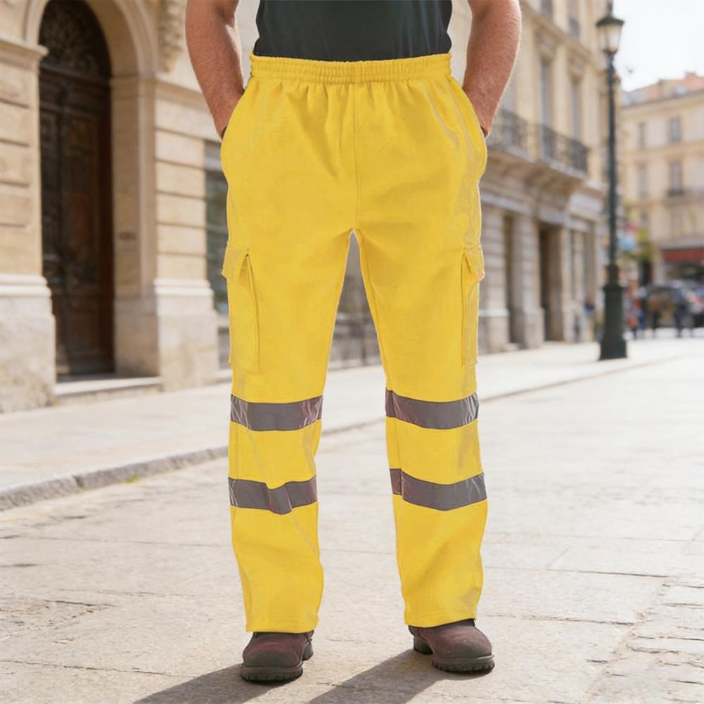 プラスサイズの男性用ワークパンツ、伸縮性ウエスト、高視認性、 - Summer Clothing Work のレビューと価格