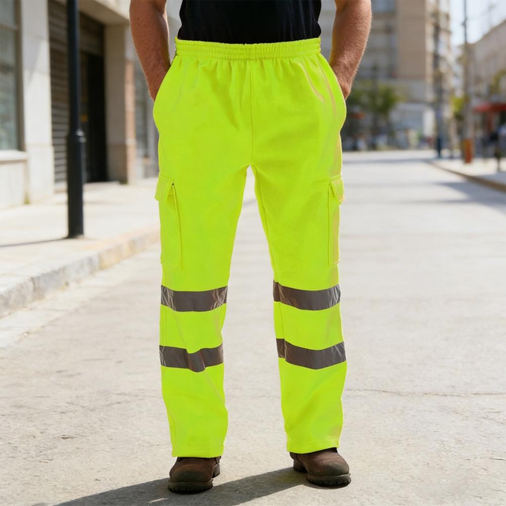 プラスサイズの男性用ワークパンツ、伸縮性ウエスト、高視認性、 - Summer Clothing Work のレビューと価格