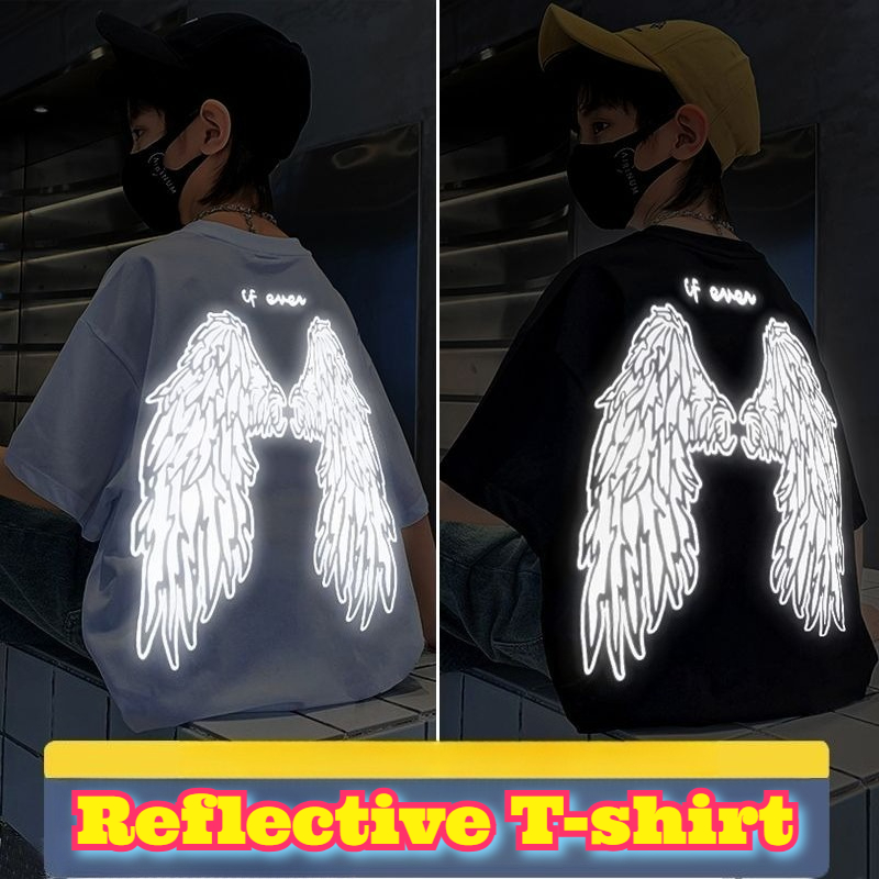若者反射翼 Tシャツ綿半袖 Tシャツルーズフィット夏トップテ - Summer Clothing Teens のレビューと価格