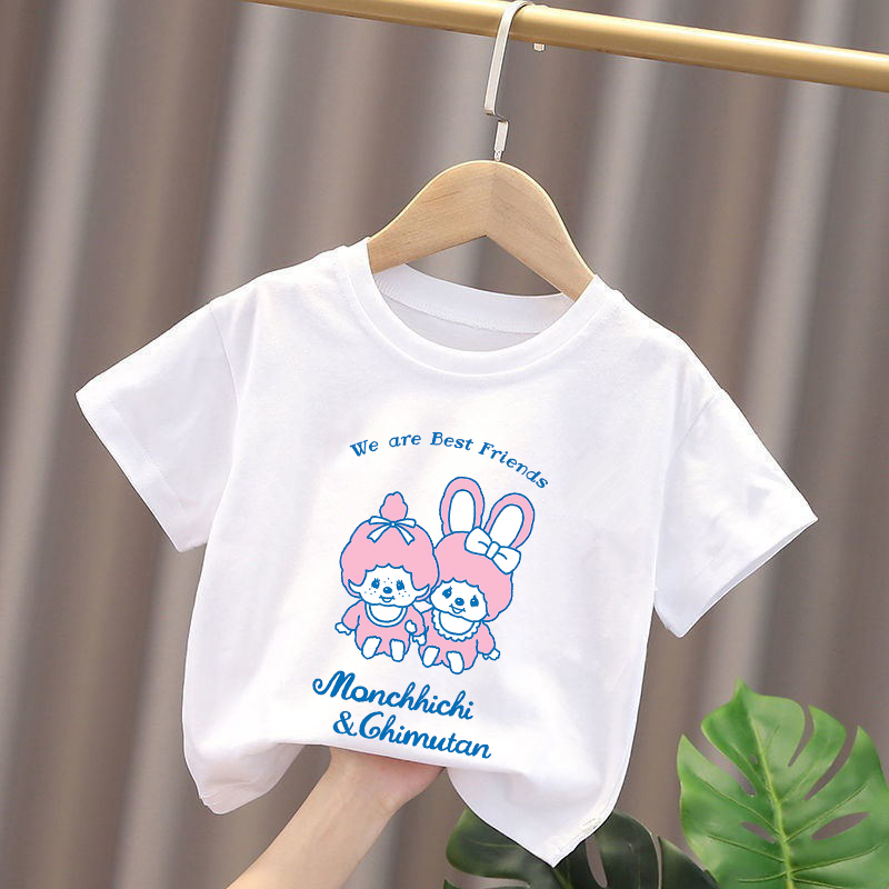 モンチッチキッズ Tシャツアニメフィギュア少年少女トップス  - Summer Clothing For Girls のレビューと価格