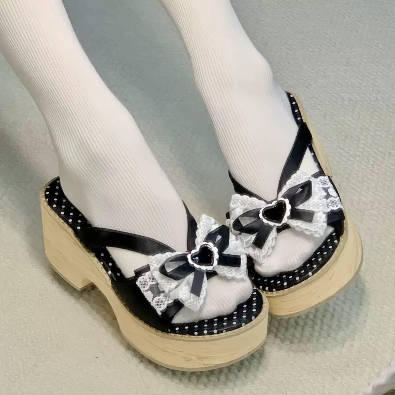 スイートボウ木目調厚底プラットフォームスリッパ女性用夏和風快 - Summer Clothing Petite のレビューと価格
