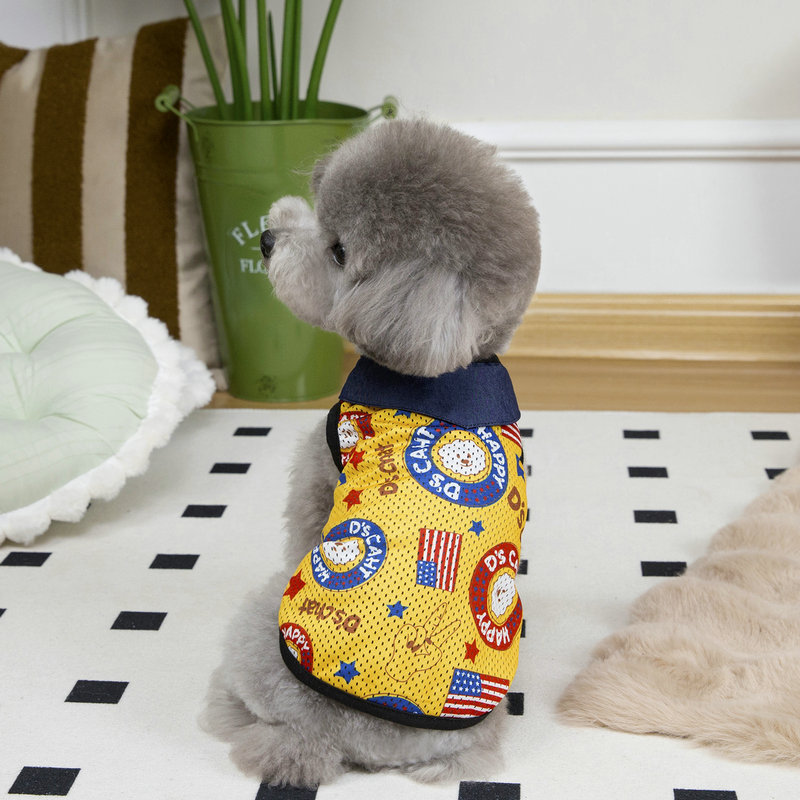 通気性と涼しさを備えたペット服、新しいベスト、ドッグサリ、犬 - Summer Clothing In French のレビューと価格