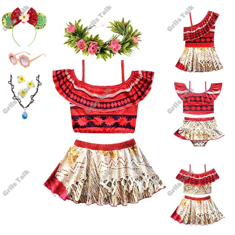 夏の妖精プリンセスモアナコスプレ水着女の子水着水着女の子ビー - Summer Clothing For Girls のレビューと価格