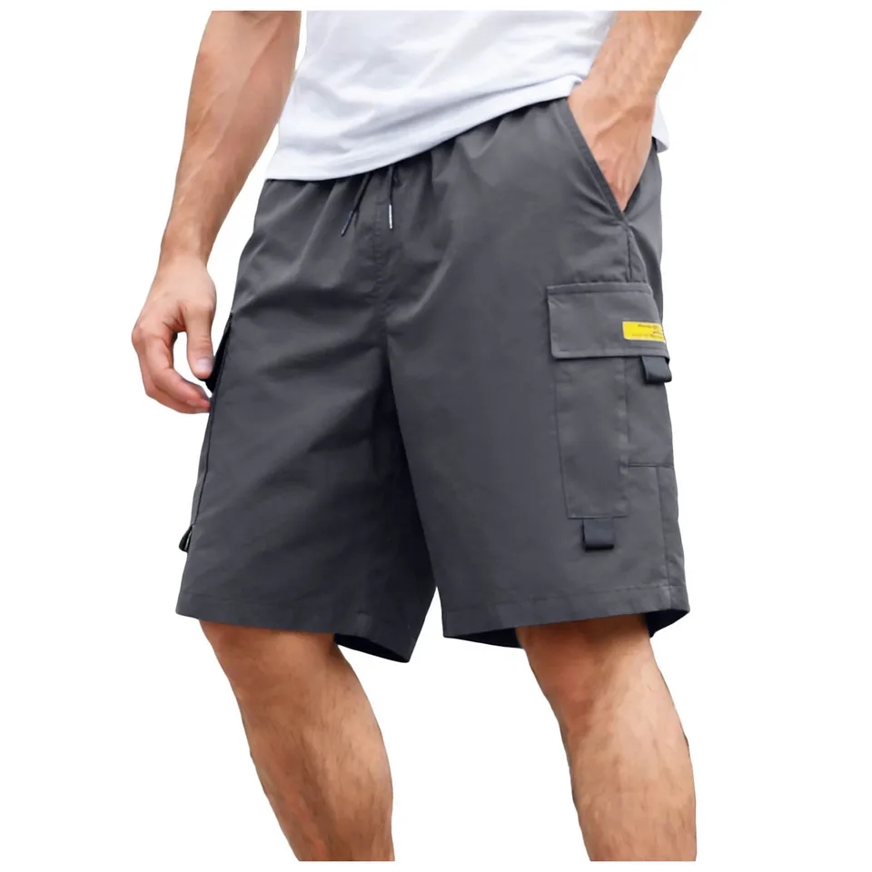 メンズ夏カーゴショーツトレンディなルーズフィット巾着マルチポ - Summer Clothing Work のレビューと価格