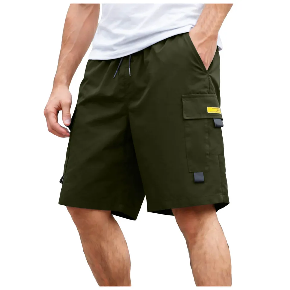 メンズ夏カーゴショーツトレンディなルーズフィット巾着マルチポ - Summer Clothing Work のレビューと価格