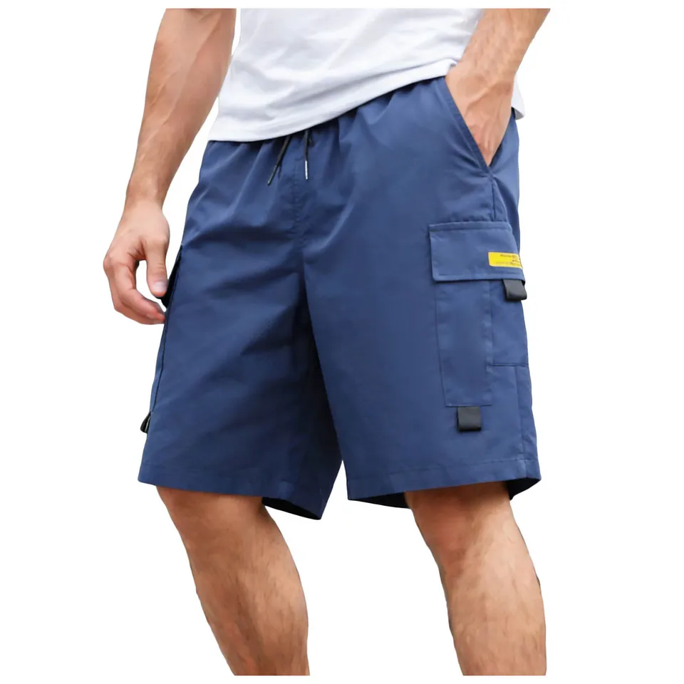 メンズ夏カーゴショーツトレンディなルーズフィット巾着マルチポ - Summer Clothing Work のレビューと価格