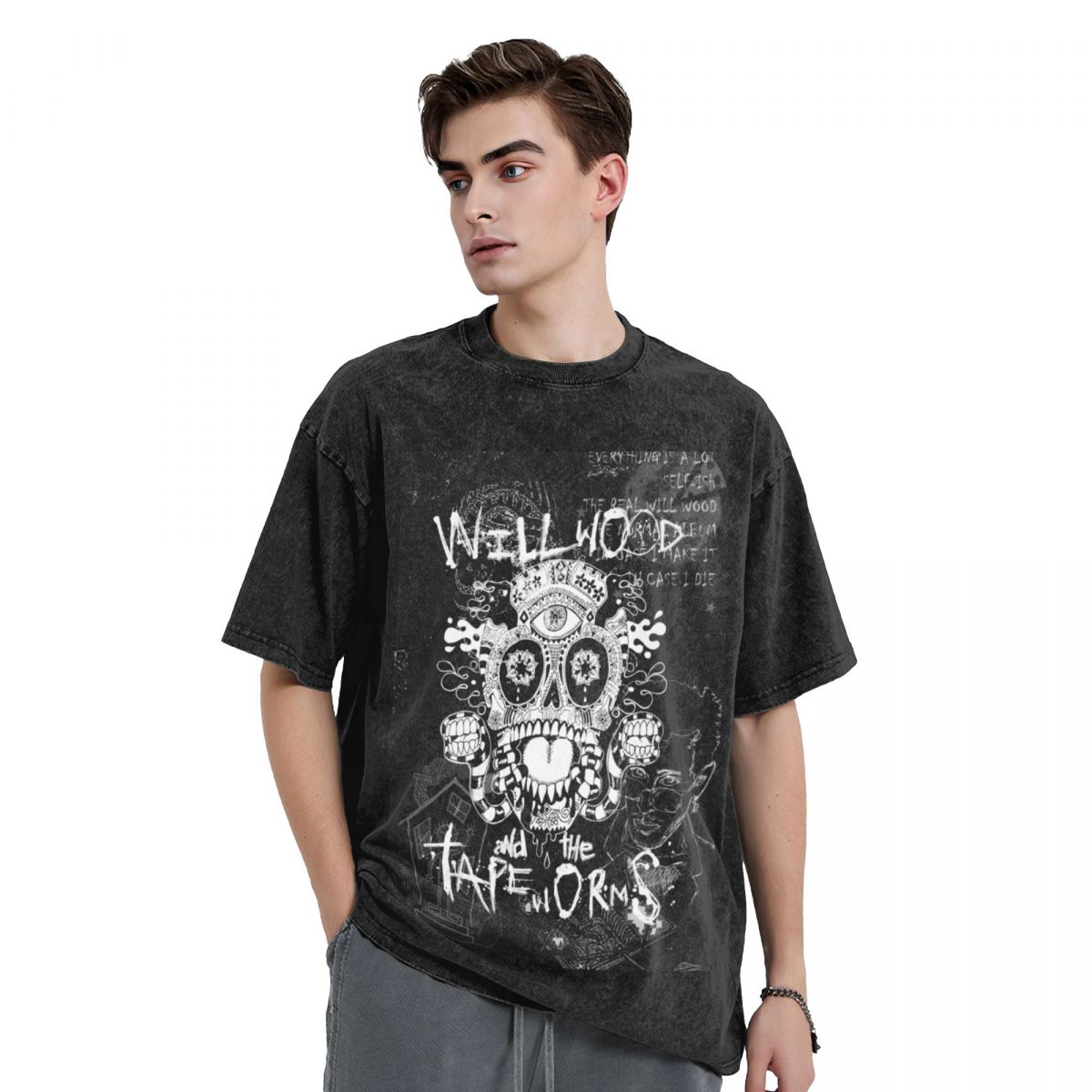 メンズウィルウッドTシャツとテープワームアートワークデザイン - Summer Clothing Aesthetic のレビューと価格