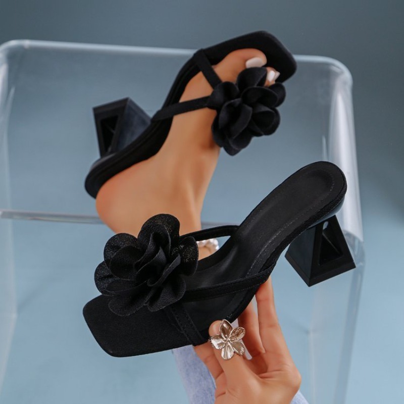 レディース 3D フラワーデコレーションサンダル三角カットア - Summer Clothing Petite のレビューと価格