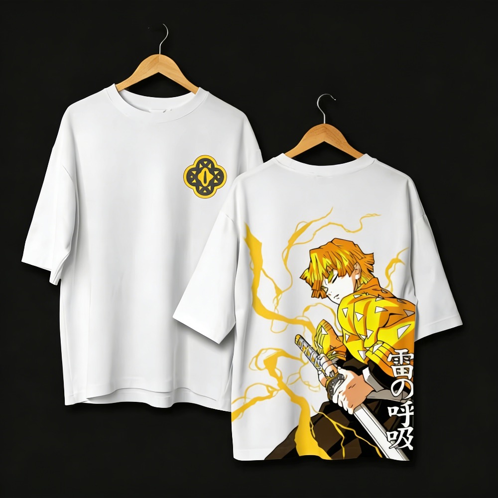 プラスサイズデーモンスレイヤーアニメプリント男性、女性 Tシ - Summer Clothing Styles Men のレビューと価格