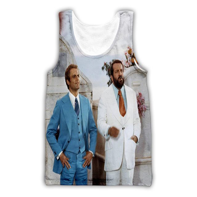 バドスペンサーテレンスヒル 3D プリントタンクトップメンズ - Summer Hill Clothing のレビューと価格