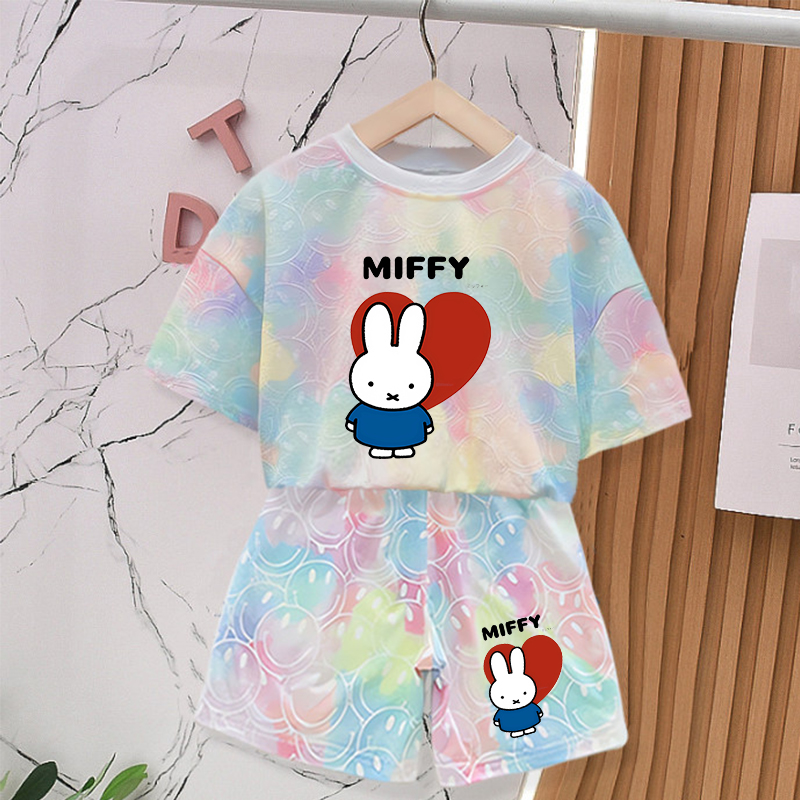 ミッフィーウサギの夏服セット女の赤ちゃん服かわいいプリントタ - Summer Clothing For Babies のレビューと価格