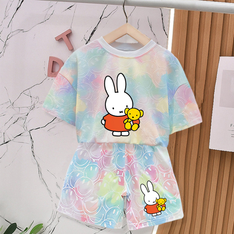 ミッフィーウサギの夏服セット女の赤ちゃん服かわいいプリントタ - Summer Clothing For Babies のレビューと価格