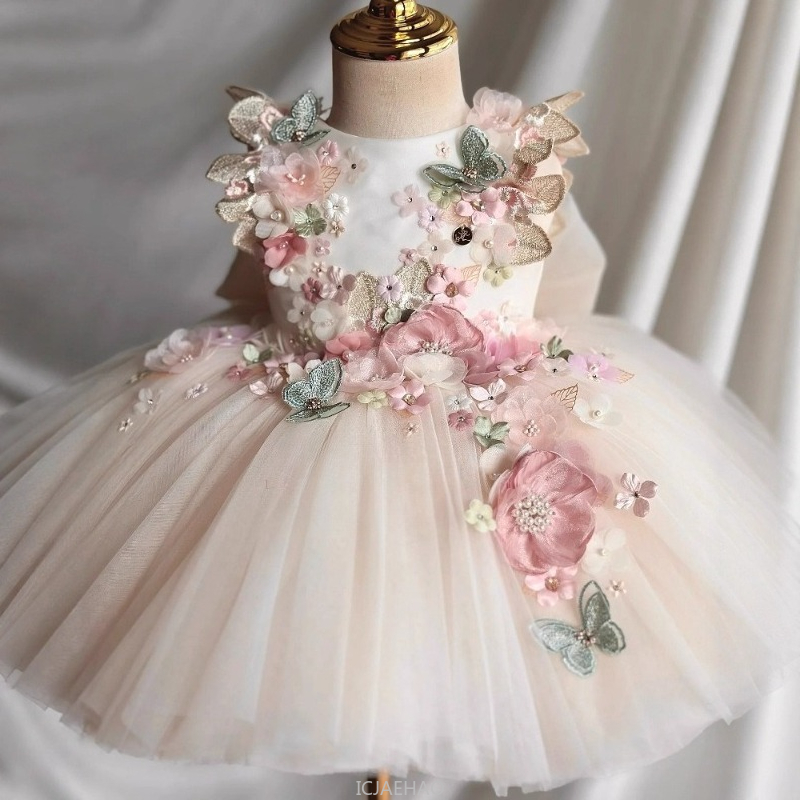 結婚式のドレス夏子供女の子最初の誕生日花柄プリンセスガウン衣 - Summer Clothing For Babies のレビューと価格
