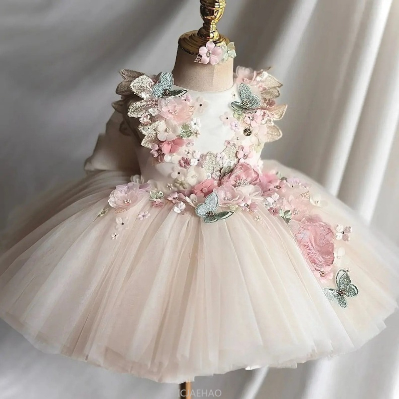 結婚式のドレス夏子供女の子最初の誕生日花柄プリンセスガウン衣 - Summer Clothing For Babies のレビューと価格